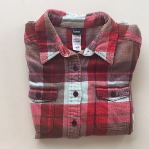 Patagonia women’s long sleeved flannel shirt